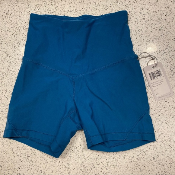 NWT 💙 crane & lion moroccan blue high waisted short size 4 💙 - Picture 1 of 4